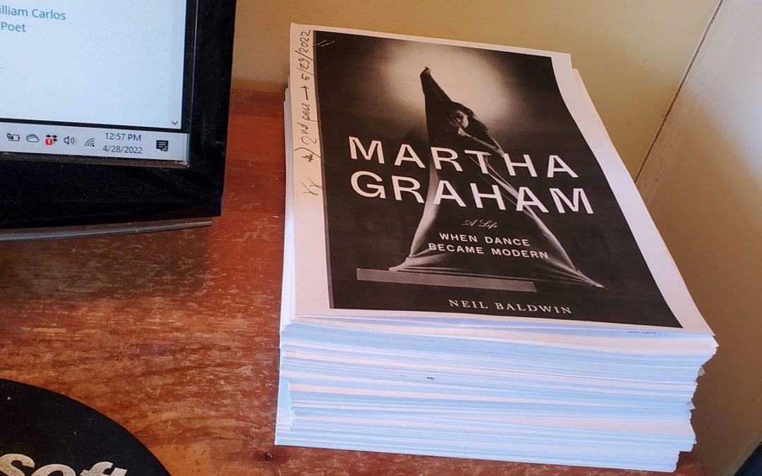 When is a book…? Ruminations upon MARTHA GRAHAM with six months to go until pub date